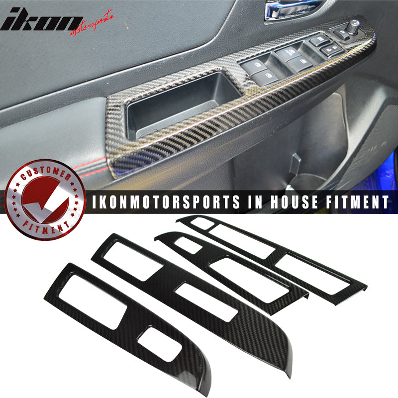 2015-2021 Subaru WRX STI Window Switch Panel Cover Trim Carbon Fiber