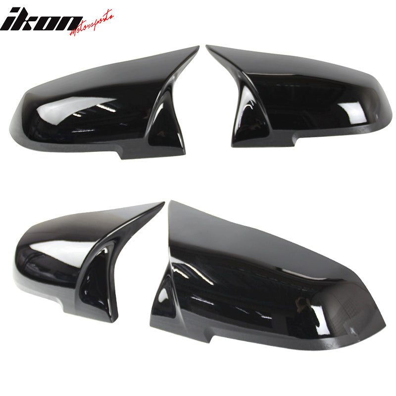 Fits BMW E84 F20 F22 F32 F33 Pair M4 Glossy Black Mirror Covers