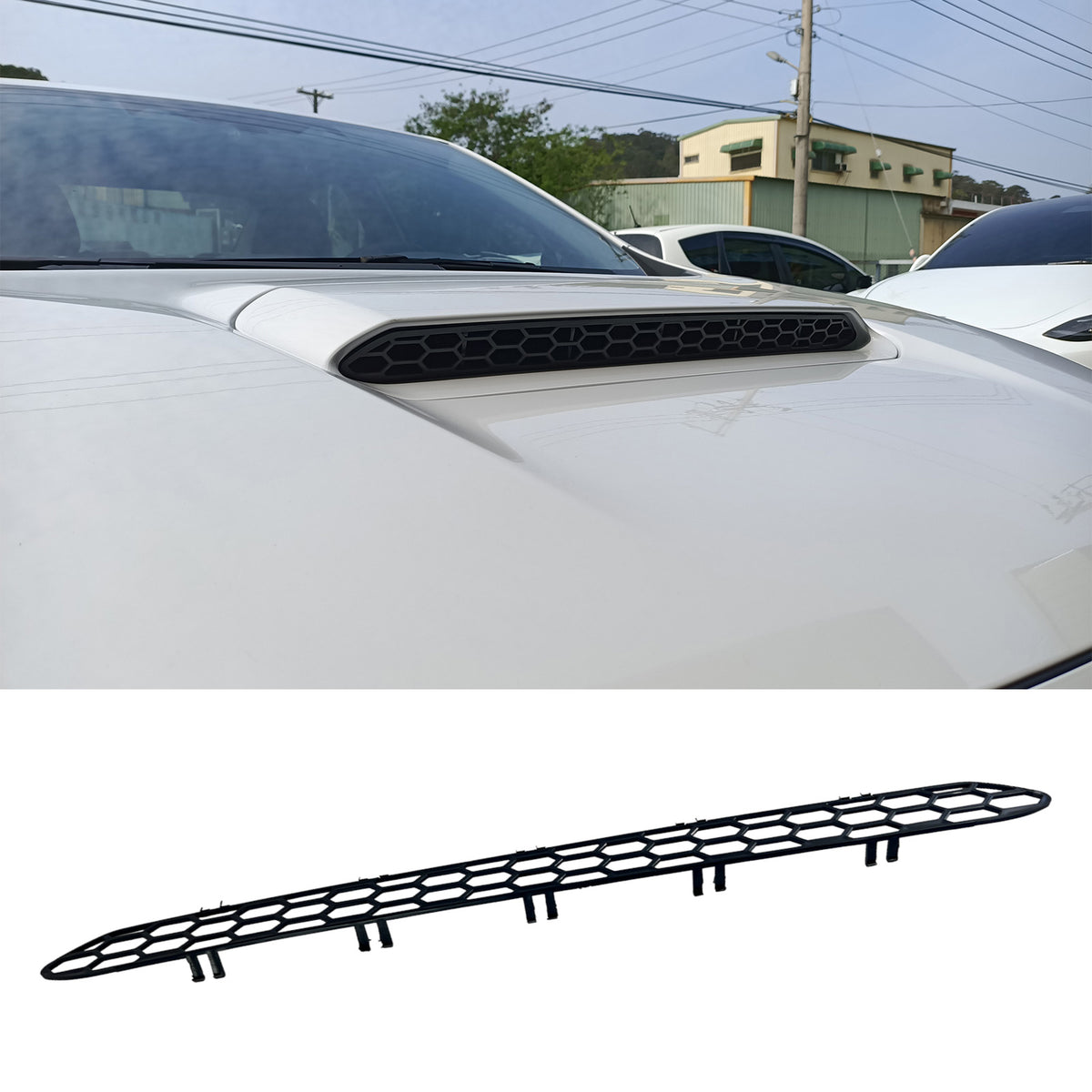 Hood Scoop Grille Insert for Subaru WRX VB 2022-2026 DTO Style Matte Black