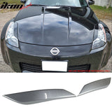 2003-2008 Nissan 350Z 2Dr Headlight Eyelids Eyebrows Cover ABS