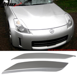 2003-2008 Nissan 350Z 2Dr Headlight Eyelids Eyebrows Cover ABS
