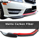 2012-2014 Mercedes Benz W204 Sedan Front Bumper Lip Carbon Fiber