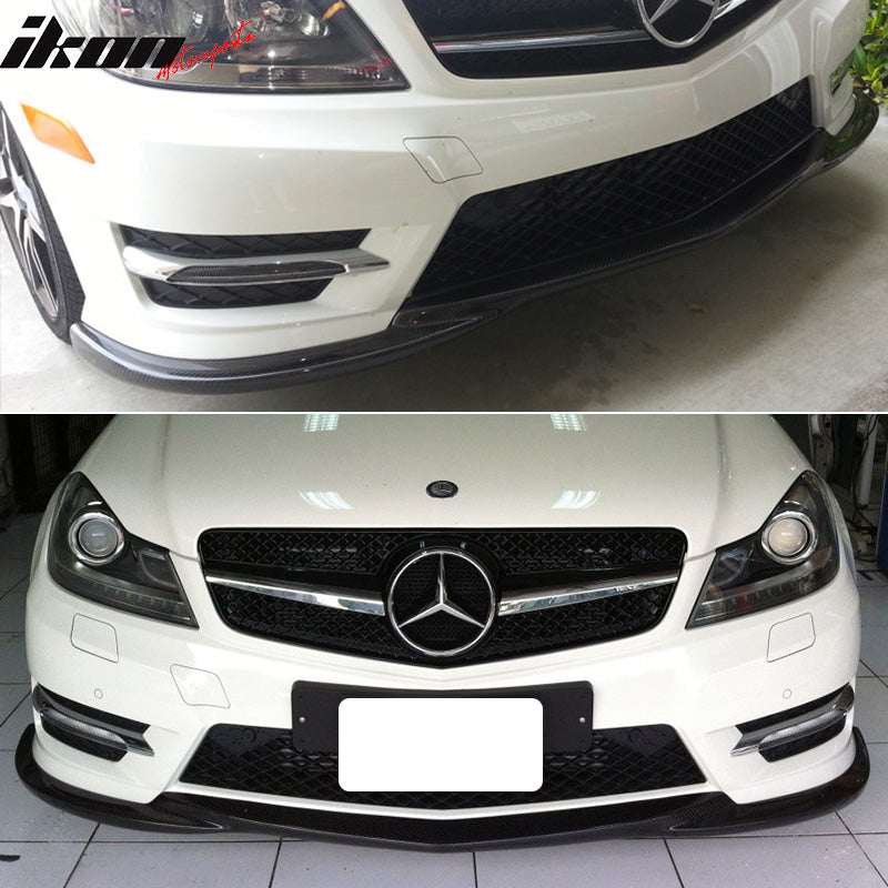 2012-2014 Benz C-class W204 LCI GH Style Front Lip Carbon Fiber