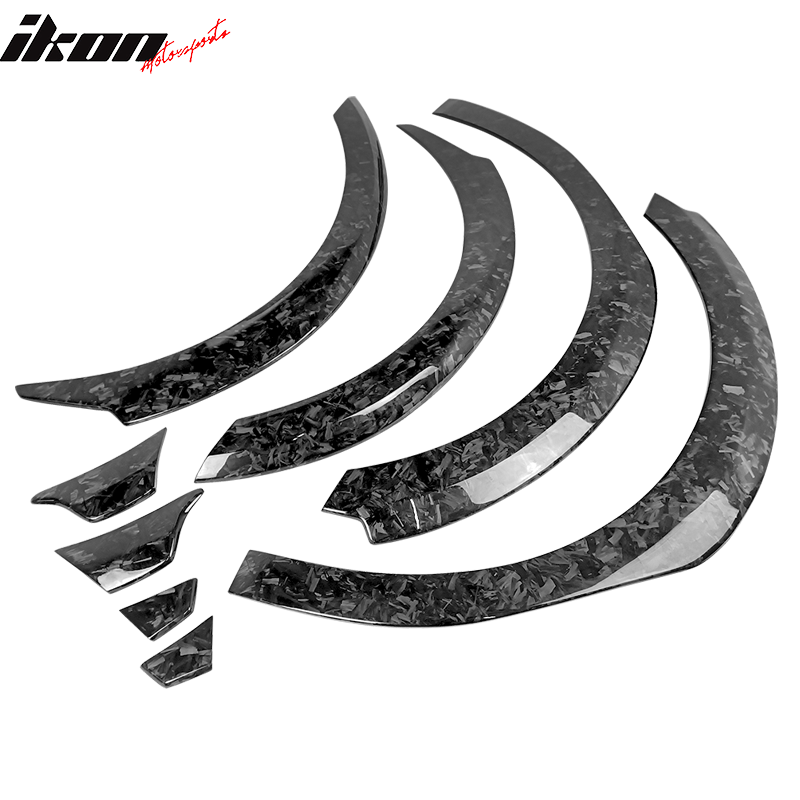2017-2023 Tesla Model 3 Fender Flares Forged Carbon Fiber 8PC