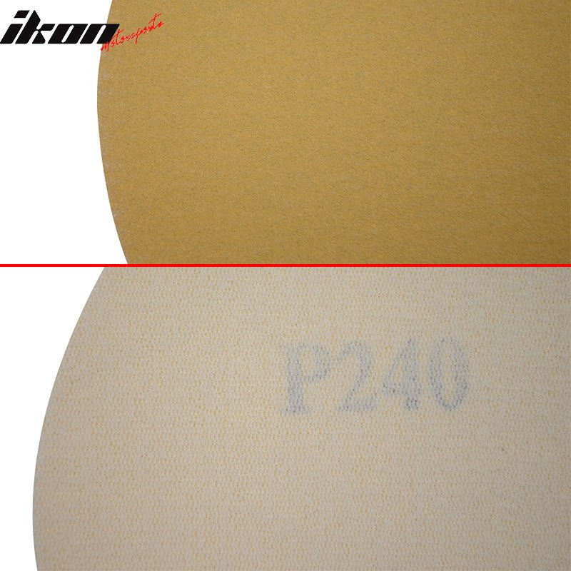 10PCS Disc 240 Grit 5 PSA Auto Sanding Paper Sheets Sandpaper Velcro