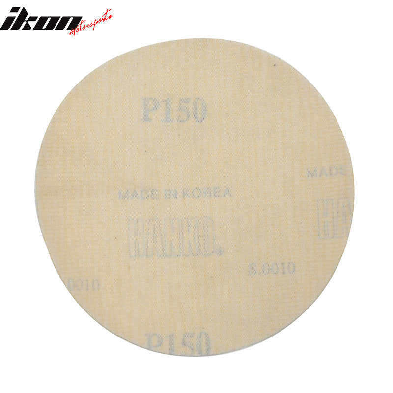 10PCS Disc 150 Grit 5 PSA Auto Sanding Paper Sheets Sandpaper Velcro