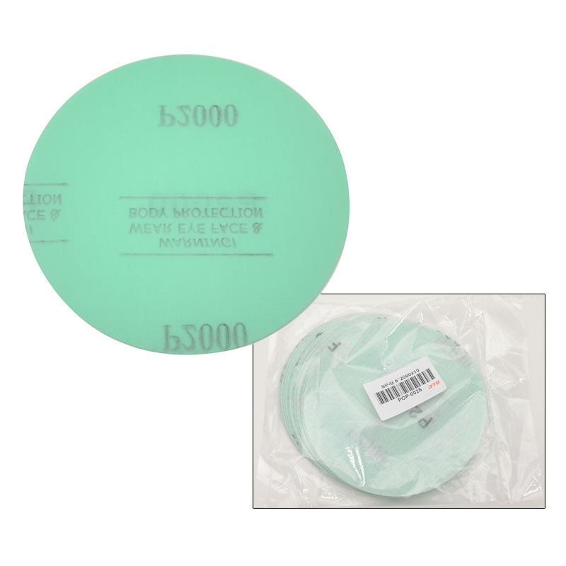 10PC Disc 2000 Grit 5 PSA Green Auto Sanding Paper Sheets Sand Velcro
