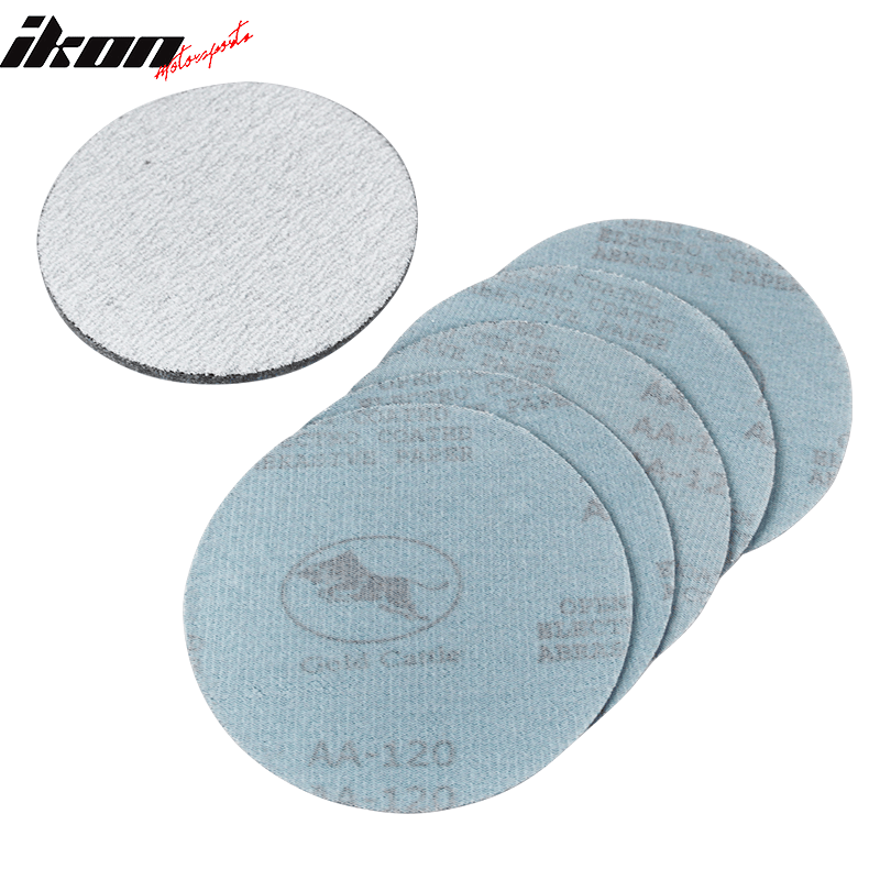 10PCS Dry 5in Round Sand Paper Discs P120 Grit Repair Sand Sheet