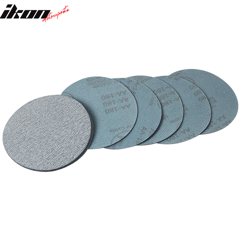 100PC 5in 127mm 180 Grit Auto Sanding Disc Sandpaper Sheets Sand Paper