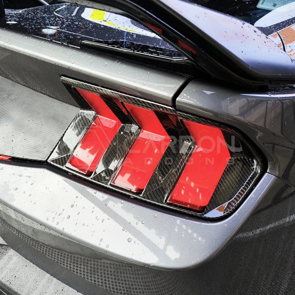 2024+ S650 Mustang Hard Carbon Fiber Taillight Trim Cover