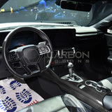 Real Carbon Fiber Center Console Trim Cover for 2024+ Ford Mustang