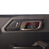 Real Carbon Fiber Interior Door Handle Trim Covers For 2021+ Ford Bronco