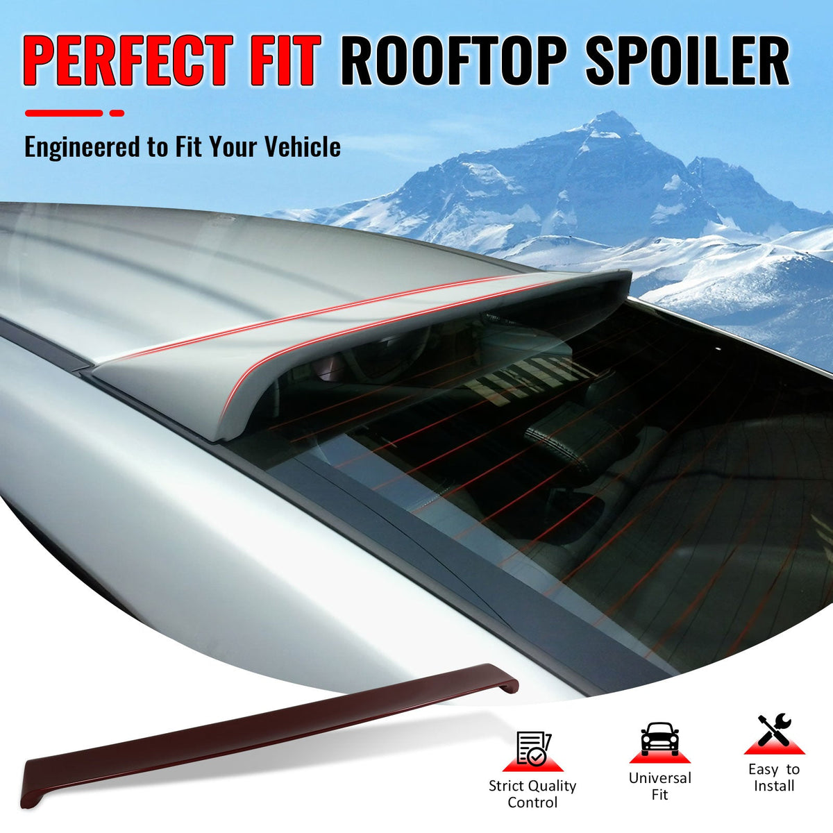 2010-2015 Hyundai Elantra OE Style Rear Roof Spoiler ABS