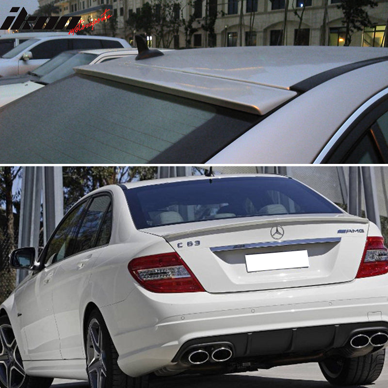 Fits 08-14 Benz W204 Trunk & OE Roof Wing #650 Cirrus White