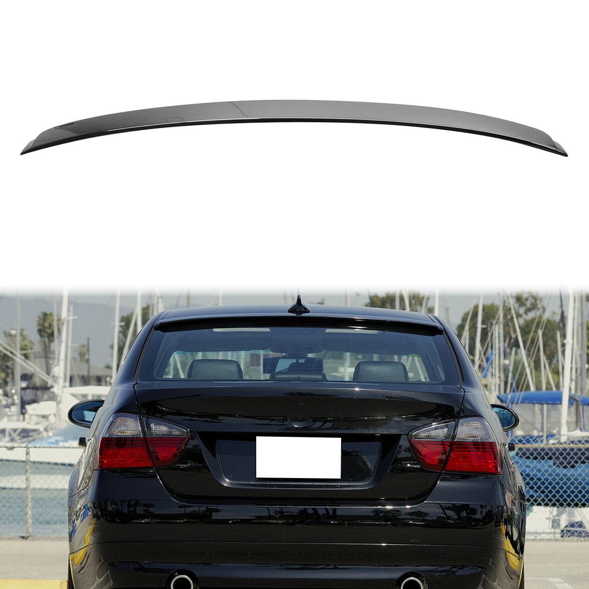 AC Style Rear Roof Spoiler for BMW E90 3 Series Sedan 2006-2011 ABS