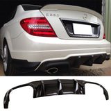 2012-2014 Benz C-Class W204 LCI Rear Lip Diffuser Carbon Fiber
