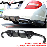 2012-2014 Benz C-Class W204 LCI Rear Lip Diffuser Carbon Fiber