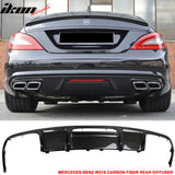2011-2017 Benz CLS Class W218 Rear Bumper Lip Diffuser Carbon Fiber