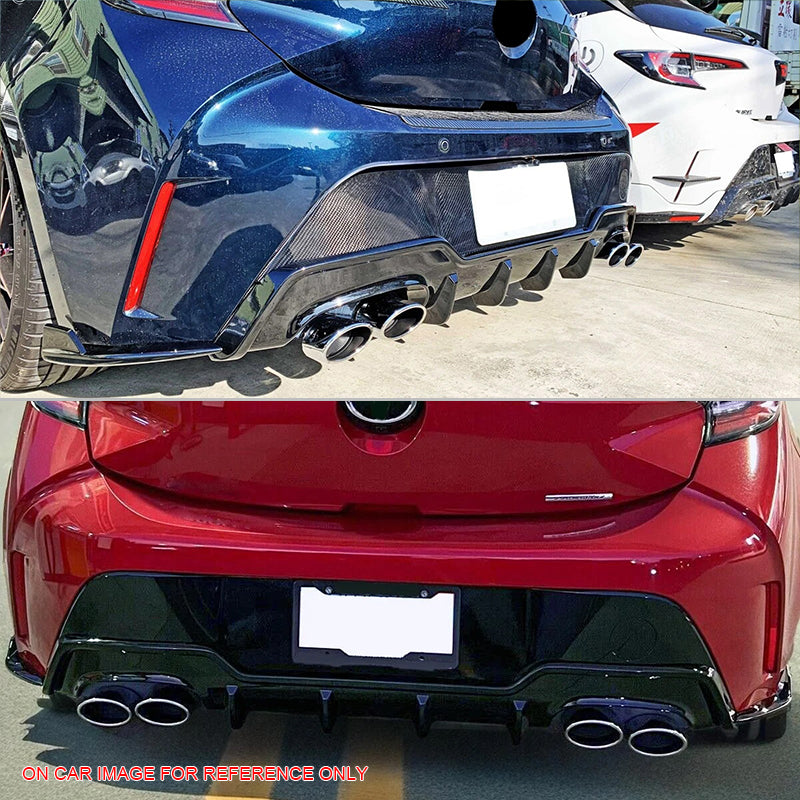 Fits 19-22 Toyota Corolla E210 Hatchback Matte Black Rear Diffuser ABS