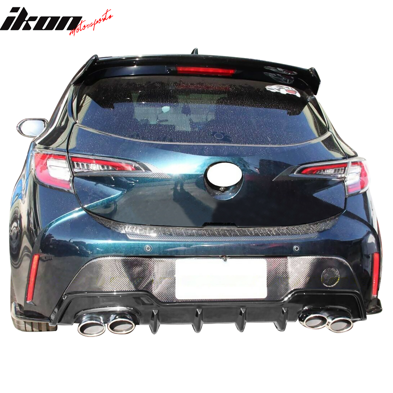 2019-2022 Toyota Corolla 5DR Rear Lip Diffuser Aprons Muffler Tip ABS