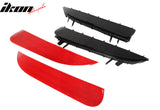 2014-2019 Benz W117 C117 CLA-Class Painted #Red Rear Side Vent Canards