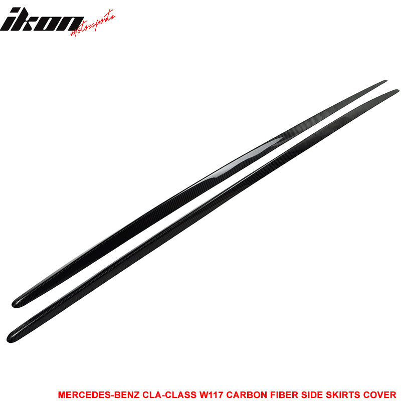 2014-2018 Benz CLA-Class C117 Carbon Fiber CF Side Skirts Cover