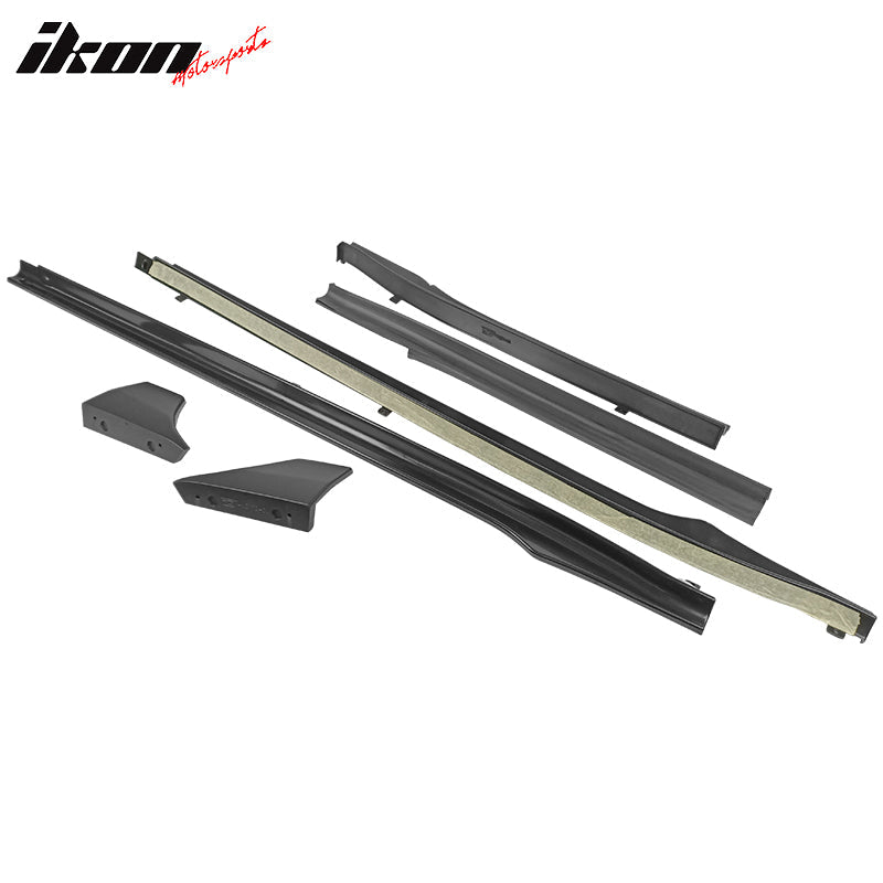 2017-2023 Tesla Model 3 V Style Unpainted Side Skirts Extension 6PC PP