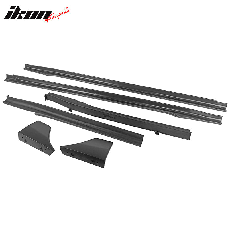 2017-2023 Tesla Model 3 V Style Unpainted Side Skirts Extension 6PC PP
