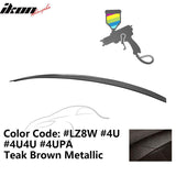 2009-2014 Audi A4 Quattro B8 4Door Painted ABS Trunk Spoiler Wing