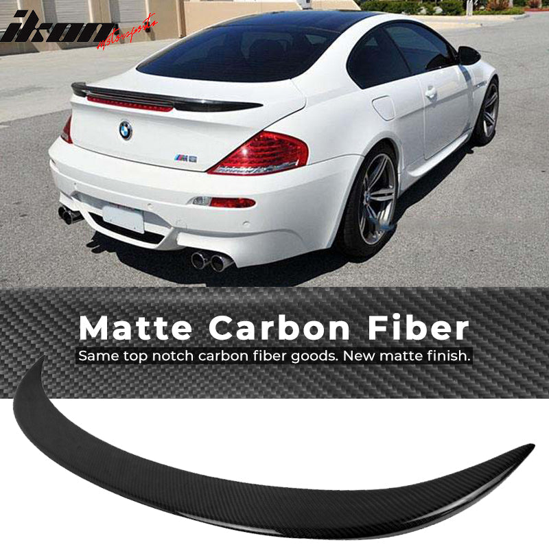 2004-2008 BMW 6 Series E63 Coupe V Style Carbon Fiber Trunk Spoiler