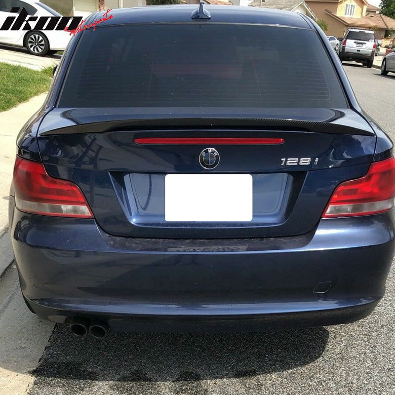 2007-2013 BMW 1 Series E82 Coupe P Style Carbon Fiber CF Trunk Spoiler