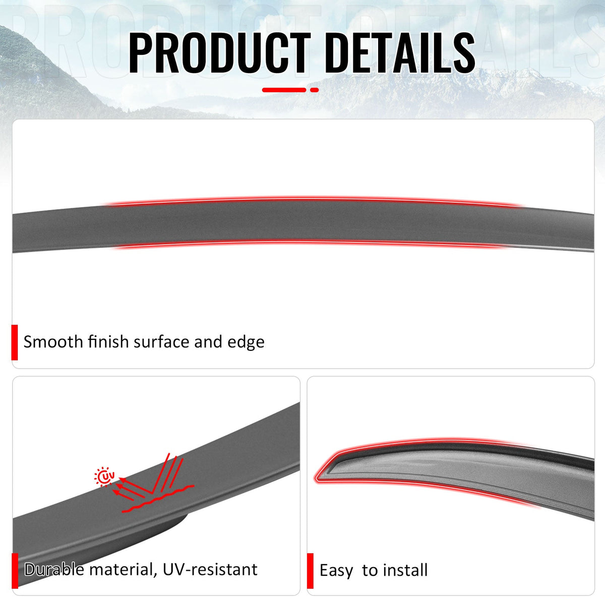 2011-2017 BMW F10 5-Series Sedan 4-Door Trunk Spoiler ABS