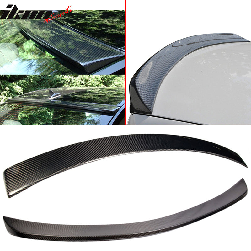 Fits 08-14 C-Class W204 CF OE Roof Wing & V Type Trunk Spoiler