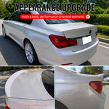 2009-2015 BMW F01 7-Series Duckbill Rear Trunk Deck Lid Spoiler Wing Lip AC Style Painted #A90 M27 N44 Dark Graphite Metallic ABS Plastic