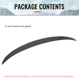 2009-2015 BMW F01 7-Series Duckbill Rear Trunk Deck Lid Spoiler Wing Lip AC Style Painted #A90 M27 N44 Dark Graphite Metallic ABS Plastic
