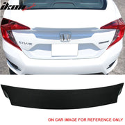 2016-2021 Honda Civic 10th 4Dr Ikon Style Carbon Fiber Trunk Spoiler