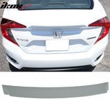 2016-2021 Honda Civic X 10th FC 4Dr Sedan Gray Trunk Spoiler Wing FRP