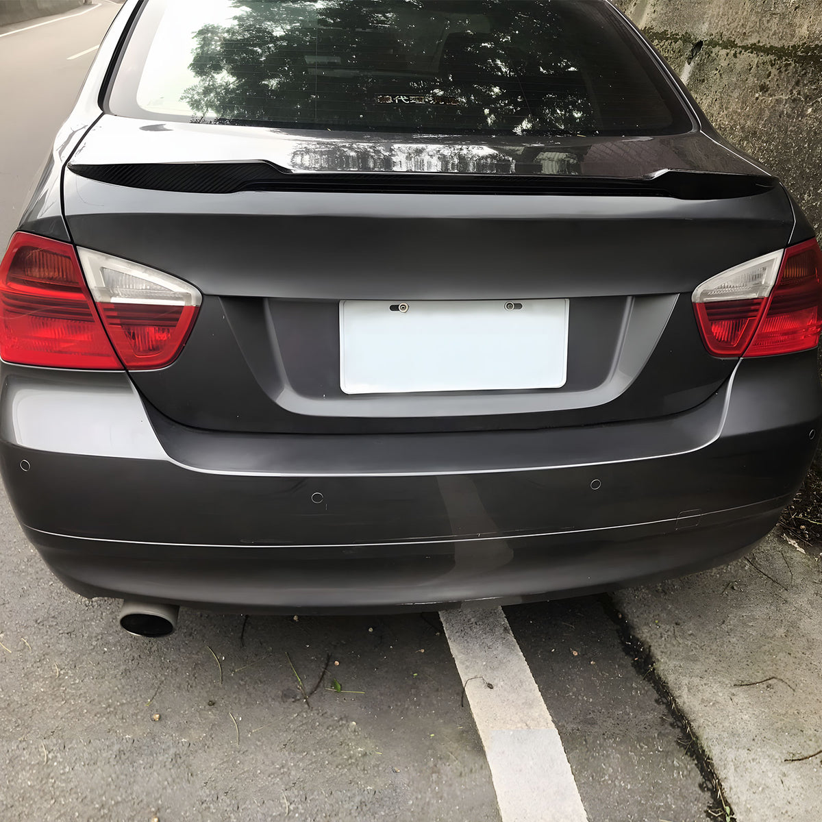 Trunk Spoiler for BMW E90 3-Series Sedan 2006-2011 V Style Carbon Fiber CF