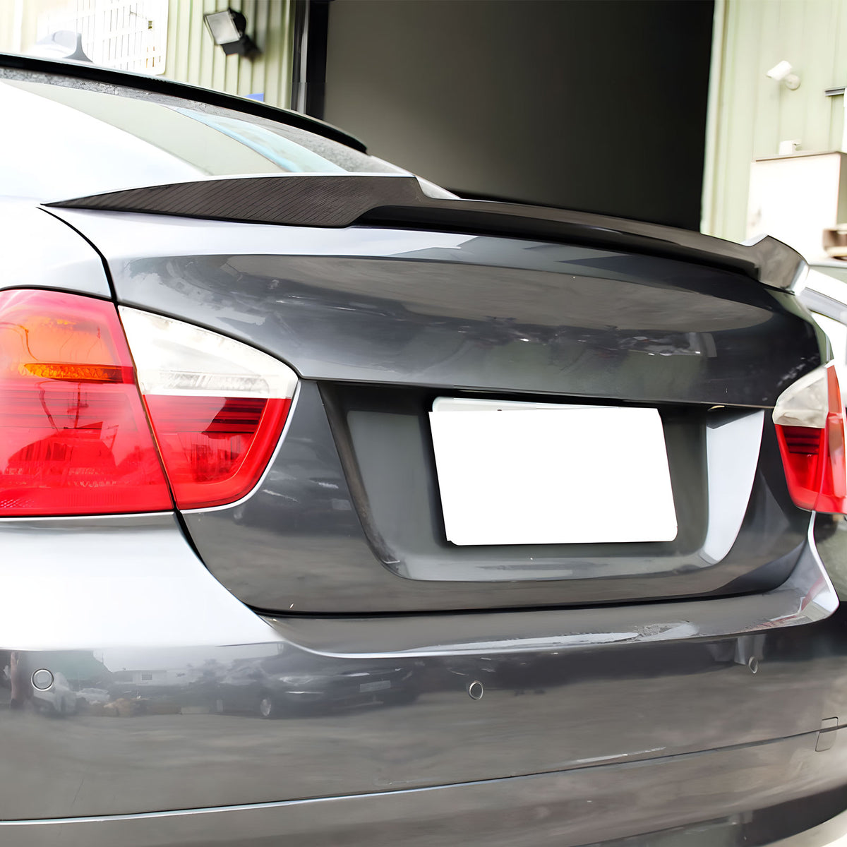 Trunk Spoiler for BMW E90 3-Series Sedan 2006-2011 V Style Carbon Fiber CF
