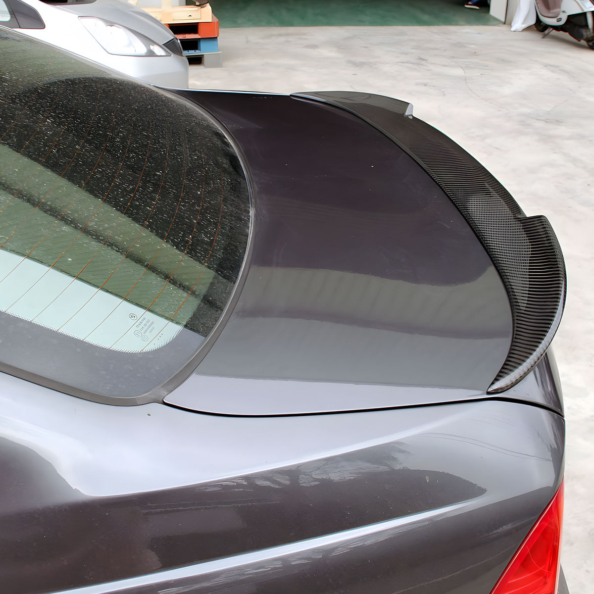 Trunk Spoiler for BMW E90 3-Series Sedan 2006-2011 V Style Carbon Fiber CF