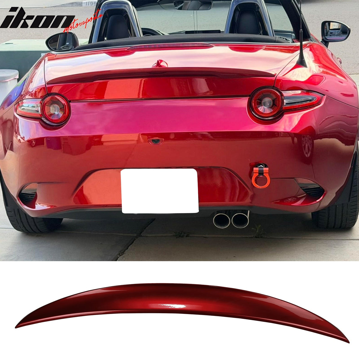 Trunk Spoiler for Mazda MX-5 Miata 2016-2026 Performance Style #41V Red