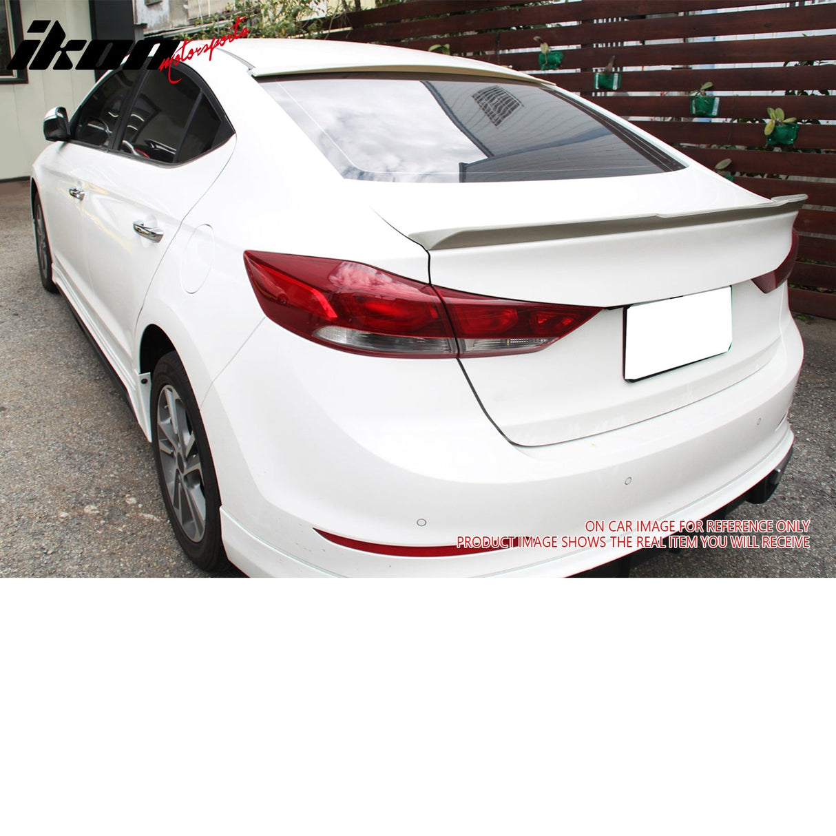 2016-2018 Hyundai Elantra 4Dr OE Style #EB Ebony Black Trunk Spoiler