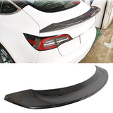 2017-2023 Tesla Model 3 Trunk Spoiler S Style Carbon Fiber Rear Wing