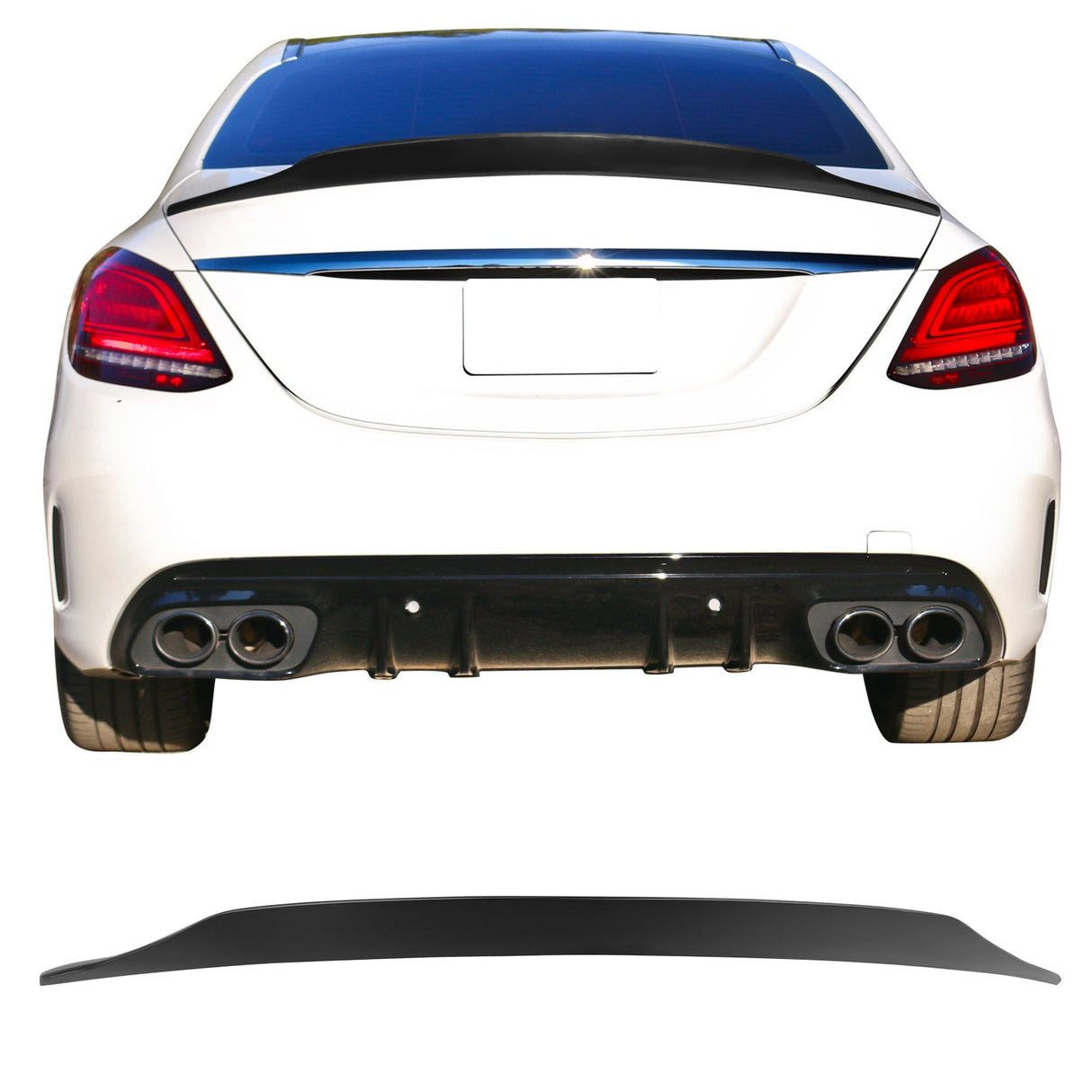 2015-2021 Benz W205 C-Class PSM Style Trunk Spoiler ABS