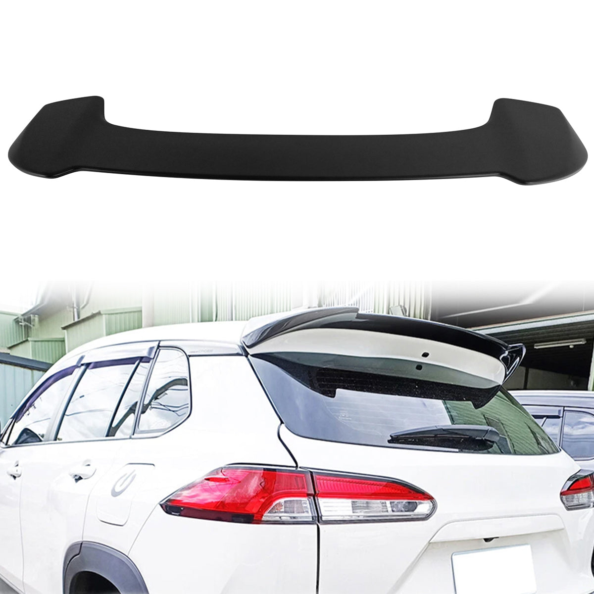 2022-2026 Toyota Corolla Cross XG10 V Style Primer Black Roof Spoiler