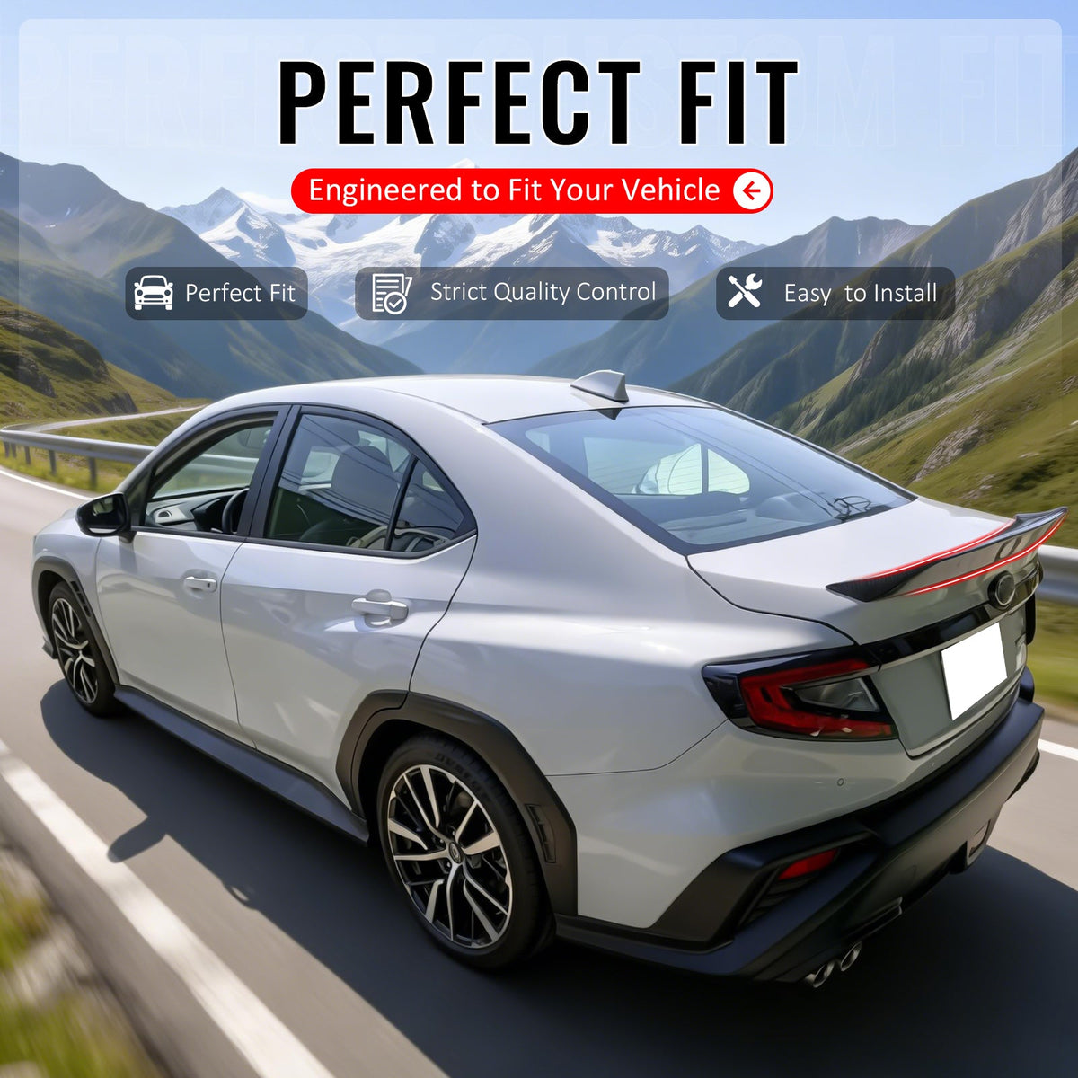 2022-2026 Subaru WRX VB 5th D Style Rear Trunk Spoiler Carbon Fiber CF