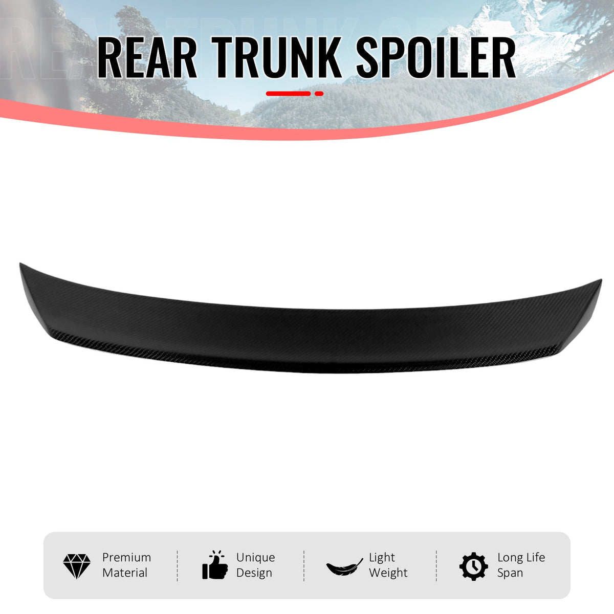 2022-2026 Subaru WRX VB 5th D Style Rear Trunk Spoiler Carbon Fiber CF