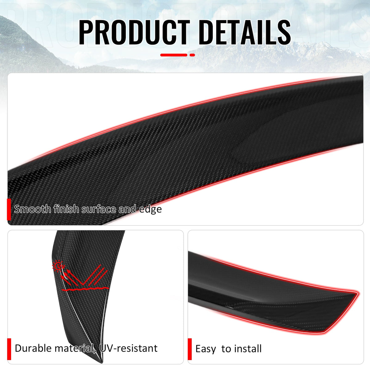 2022-2026 Subaru WRX VB 5th D Style Rear Trunk Spoiler Carbon Fiber CF