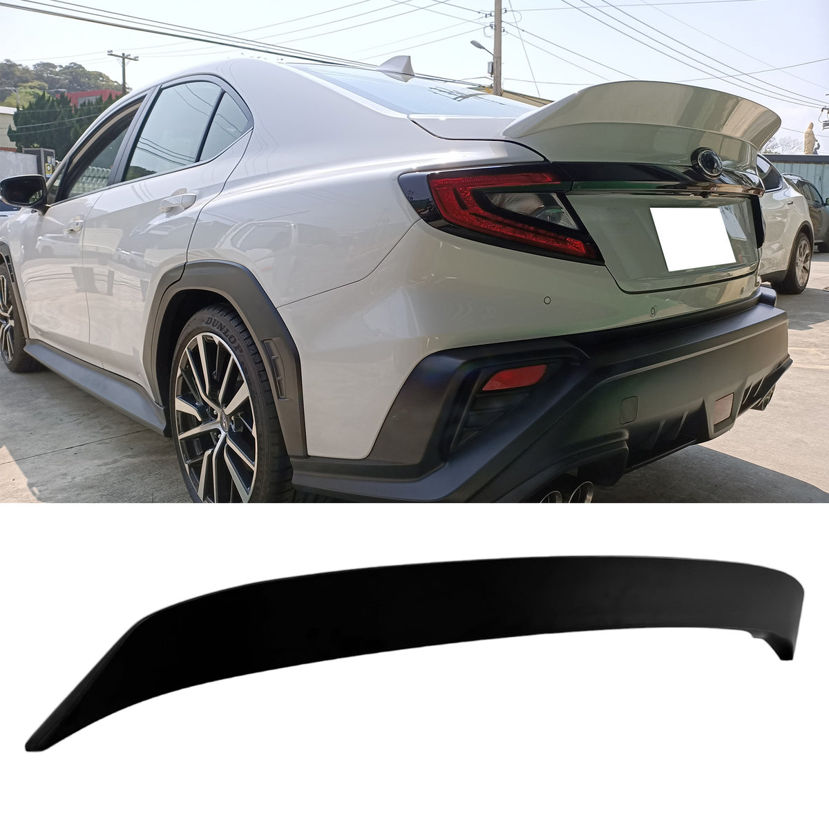 Trunk Spoiler for Subaru WRX VB 5th 2022-2026 DTO Style Primer Black ABS