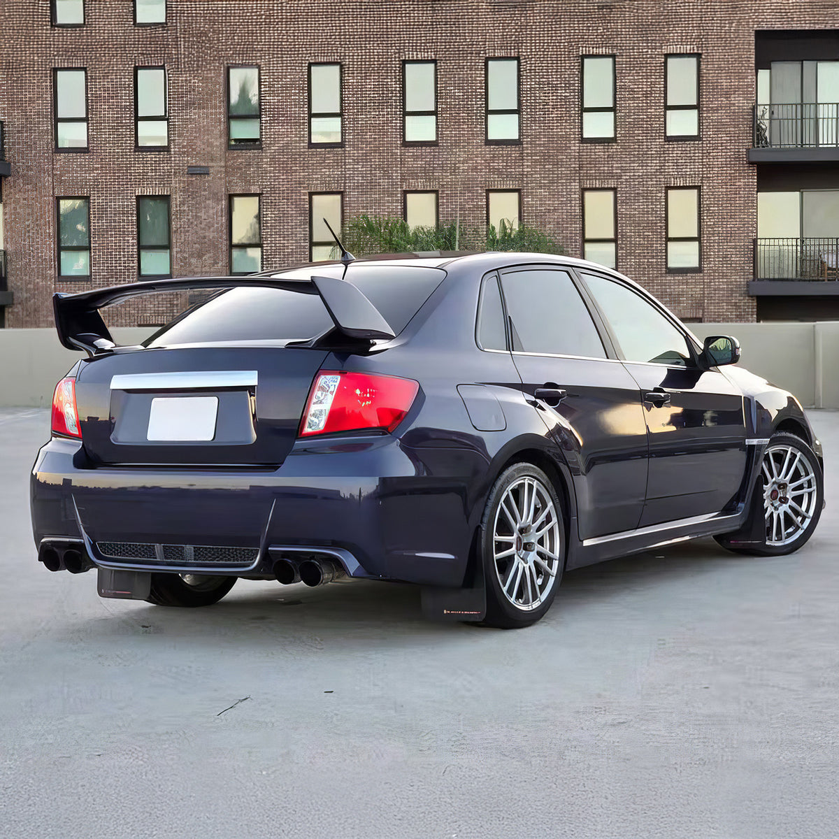 Trunk Spoiler for Subaru Impreza STI 2008-2014 Style Primer Black 5PCS ABS